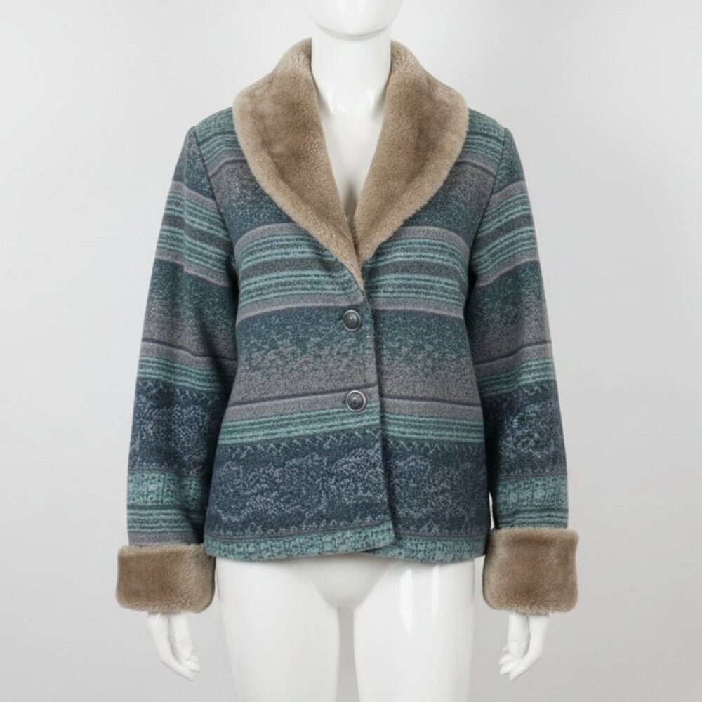 Ivy Women's Mid Length Coat Size Large wool blend  Jacket